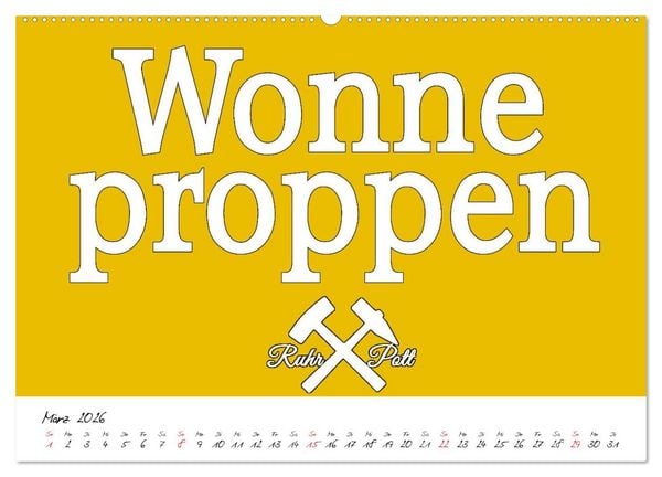 Produktbild: Ruhrpott Vokabeln (hochwertiger Premium Wandkalender 2026 DIN A2 quer), Kunstdruck in Hochglanz