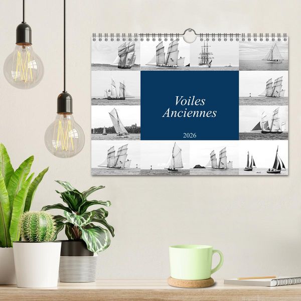 Produktbild: Voiles anciennes (Calendrier mural 2026 DIN A4 vertical), CALVENDO calendrier mensuel