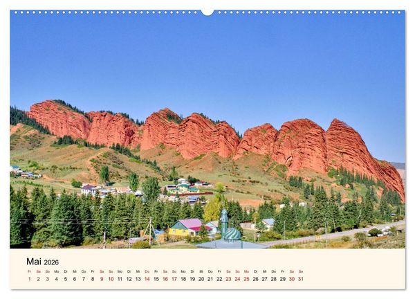 Produktbild: Kirgistan - Traumhafte Landschaften (Wandkalender 2026 DIN A2 quer), CALVENDO Monatskalender