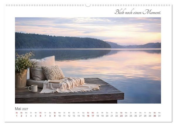 Produktbild: Dort, wo es leiser wird - Zw&ouml;lf Orte zum Ankommen, Durchatmen und Verweilen (Wandkalender 2027 DIN A2 quer), CALVENDO Monatskalender