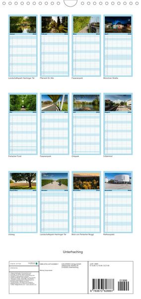 Produktbild: Familienplaner Unterhaching (Wandkalender 2022 , 21 cm x 45 cm, hoch)