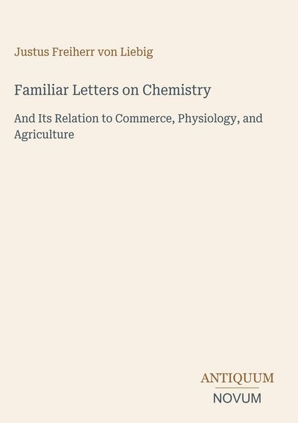 Produktbild: Familiar Letters on Chemistry
