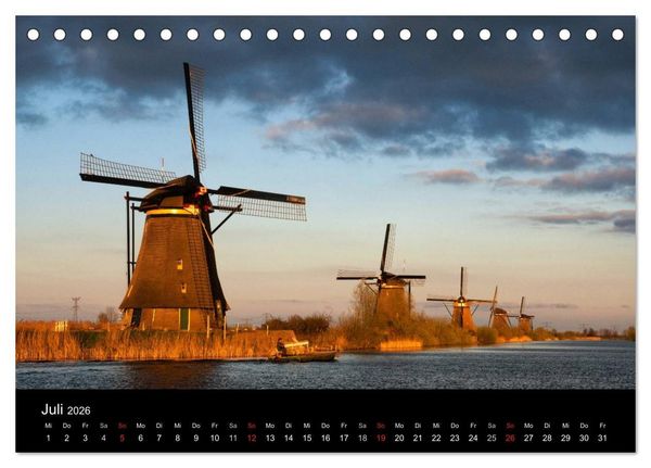 Produktbild: HOLL&Auml;NDISCHE LANDSCHAFTEN: ALBLASSERWAARD 2026 (Tischkalender 2026 DIN A5 quer), CALVENDO Monatskalender