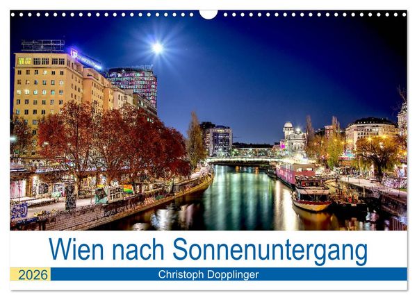 Produktbild: Wien nach Sonnenuntergang (Wandkalender 2026 DIN A3 quer), CALVENDO Monatskalender