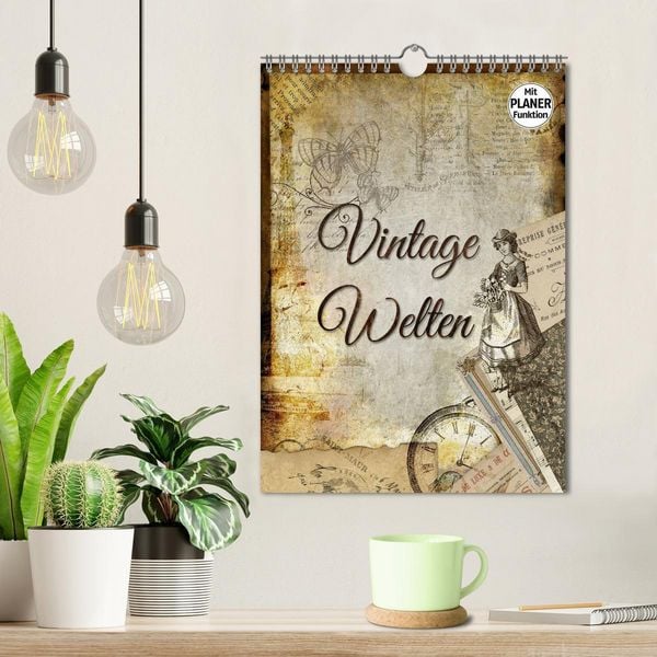 Produktbild: Vintage Welten (Wandkalender 2026 DIN A4 hoch), CALVENDO Monatskalender