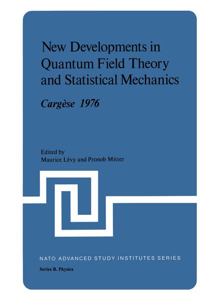 Produktbild: New Developments in Quantum Field Theory and Statistical Mechanics Carg&egrave;se 1976