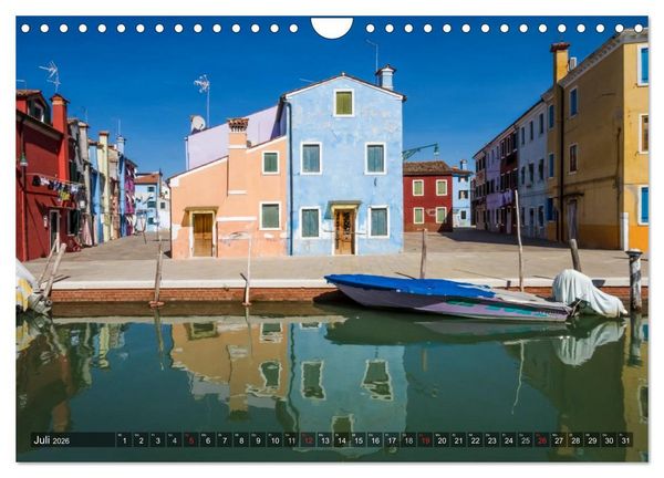 Produktbild: BURANO Charmante und farbenfrohe Insel (Wandkalender 2026 DIN A4 quer), CALVENDO Monatskalender