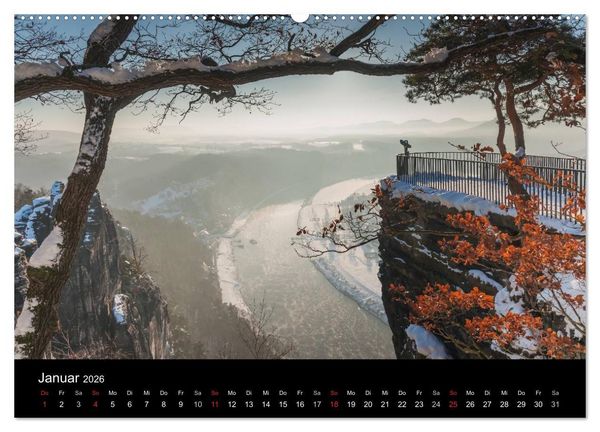 Produktbild: S&auml;chsische Schweiz (Wandkalender 2026 DIN A2 quer), CALVENDO Monatskalender