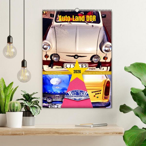 Produktbild: Auto-Land DDR - Trabant und Wartburg (Wandkalender 2026 DIN A2 hoch), CALVENDO Monatskalender