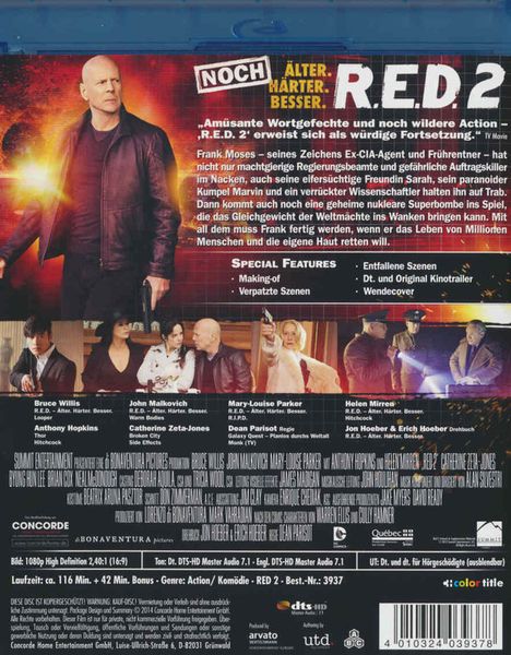Produktbild: R.E.D. 2 - Noch &Auml;lter. H&auml;rter. Besser