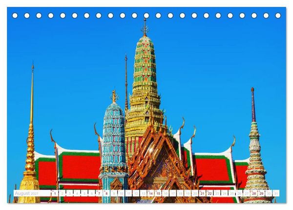 Produktbild: Bangkok - Thailands Hauptstadt in bunten Bildern (Tischkalender 2027 DIN A5 quer), CALVENDO Monatskalender