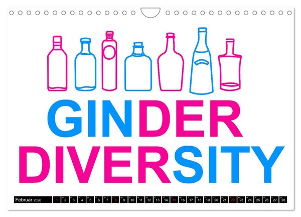 Produktbild: Gin & Tonic Die Besten Spr&uuml;che und Wortspiele (Wandkalender 2026 DIN A4 quer), CALVENDO Monatskalender