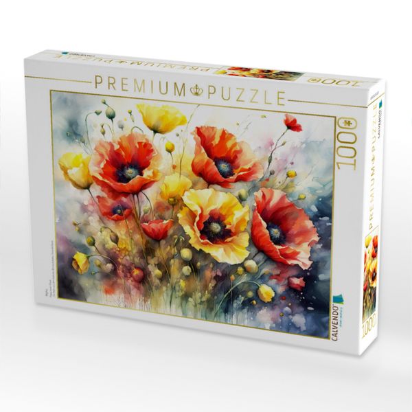 Produktbild: CALVENDO Puzzle Mohn | 1000 Teile Lege-Gr&ouml;&szlig;e 64x48cm Foto-Puzzle f&uuml;r gl&uuml;ckliche Stunden