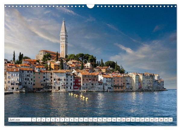 Produktbild: Istrien - Historische St&auml;dte und traumhafte Landschaften (Wandkalender 2026 DIN A3 quer), CALVENDO Monatskalender