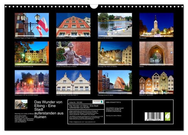 Produktbild: Das Wunder von Elbing - Eine Stadt auferstanden aus Ruinen (Wandkalender 2026 DIN A3 quer), CALVENDO Monatskalender