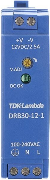 TDK-Lambda DRB30-12-1 Hutschienen-Netzteil (DIN-Rail) 12 V/DC 2.5 A 30 W Anzahl Ausgänge:1 x Inhalt 1 St.