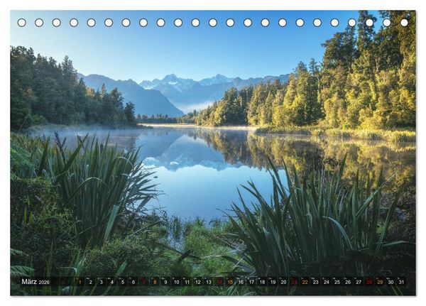 Produktbild: Neuseeland - Traumreise ans Ende der Welt (Tischkalender 2026 DIN A5 quer), CALVENDO Monatskalender
