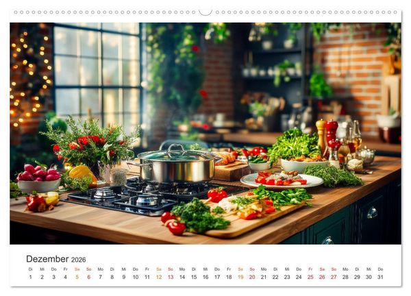 Produktbild: K&uuml;chenkalender - Momente voller Sch&ouml;nheit (Wandkalender 2026 DIN A2 quer), CALVENDO Monatskalender