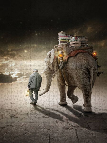 Produktbild: CALVENDO Puzzle Mit leichtem Gep&auml;ck | 1000 Teile Lege-Gr&ouml;&szlig;e 64x48cm Foto-Puzzle f&uuml;r gl&uuml;ckliche Stunden