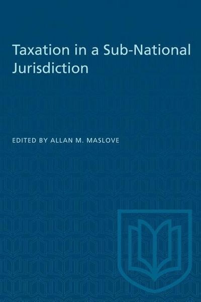 Produktbild: Taxation in a Sub-National Jurisdiction