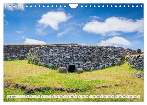 Produktbild: Die Osterinsel &ndash; Mythen, Moai und wilde Sch&ouml;nheit (Wandkalender 2026 DIN A4 quer), CALVENDO Monatskalender