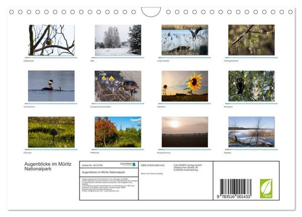 Produktbild: Augenblicke im M&uuml;ritz Nationalpark (Wandkalender 2026 DIN A4 quer), CALVENDO Monatskalender