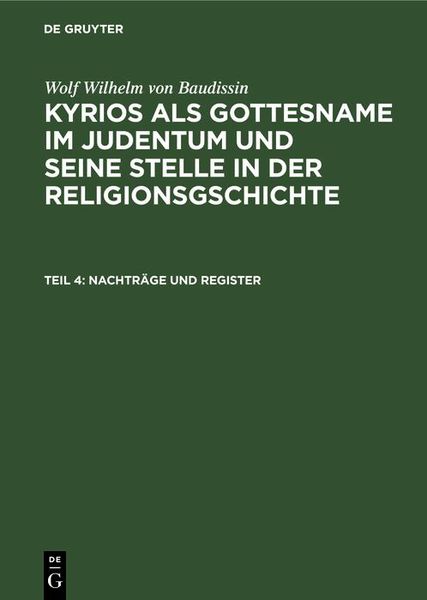 Produktbild: Nachtr&auml;ge und Register