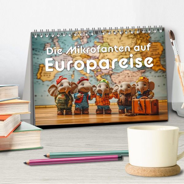 Produktbild: Die Mikrofanten auf Europareise (Tischkalender 2026 DIN A5 quer), CALVENDO Monatskalender