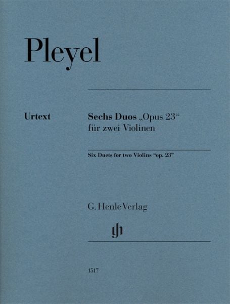 Produktbild: Ignaz Pleyel - Sechs Duos &bdquo;op. 23&ldquo; f&uuml;r zwei Violinen