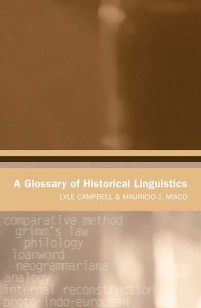 Produktbild: A Glossary of Historical Linguistics