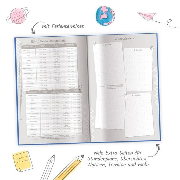 Produktbild: Tr&ouml;tsch Sch&uuml;lerkalender Specials mit Wattierung Peace 23/24