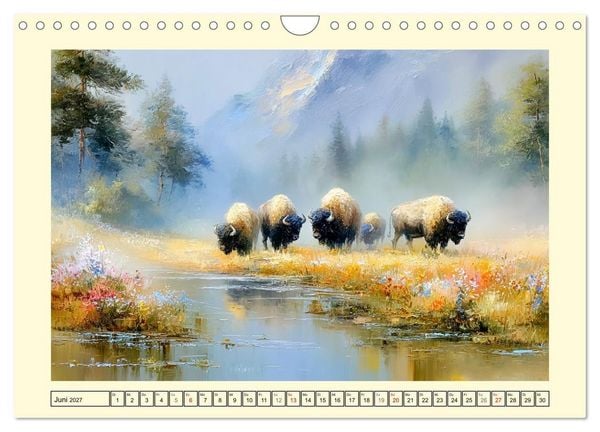 Produktbild: Bisons. Nordamerikas gewaltige Wildrinder (Wandkalender 2027 DIN A4 quer), CALVENDO Monatskalender