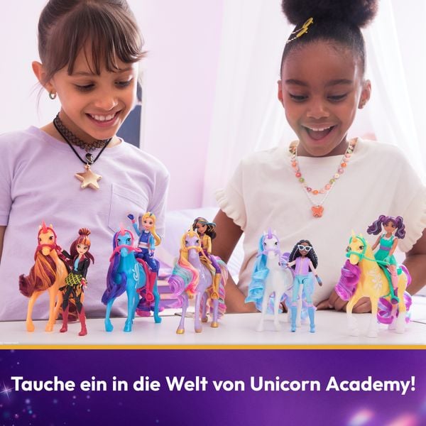 Produktbild: Unicorn Academy Ava und Einhorn Leaf Set - ca. 12 cm