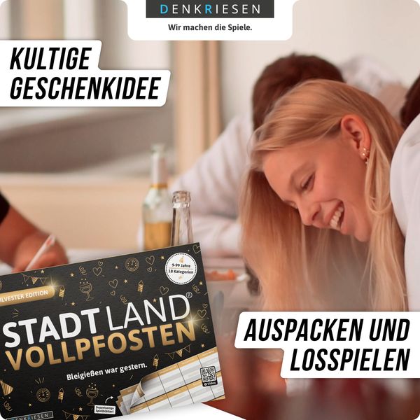 DENKRIESEN - Klattschen Silvester Edition | Gioco Di Carte Per Adulti E Feste | 60 Carte + 40 Sfide Per Capodanno