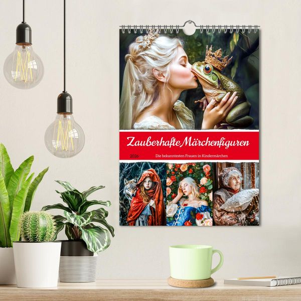 Produktbild: Zauberhafte M&auml;rchenfiguren - Die bekanntesten Frauen in Kinderm&auml;rchen (Wandkalender 2026 DIN A4 hoch), CALVENDO Monatskalender