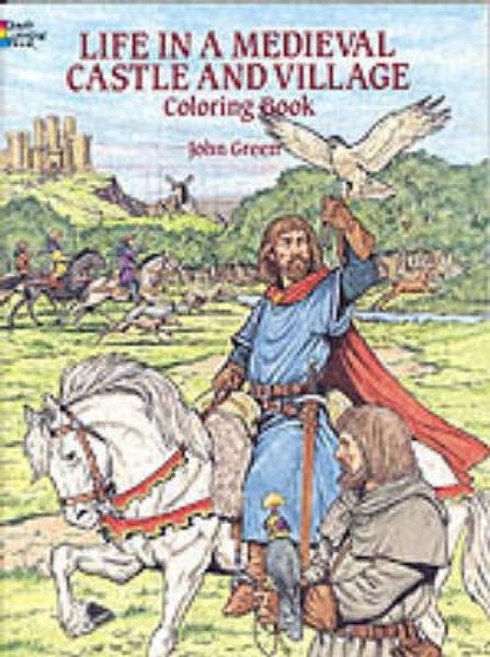 Produktbild: Life in a Medieval Castle and Village Coloring Book