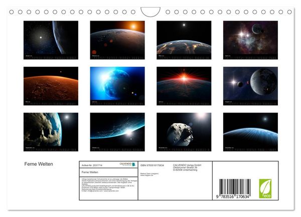 Produktbild: Ferne Welten (Wandkalender 2026 DIN A4 quer), CALVENDO Monatskalender