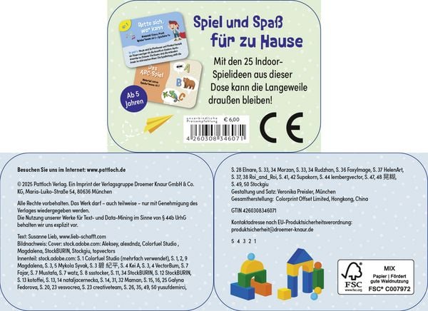 Produktbild: 25 Spiele f&uuml;r drinnen