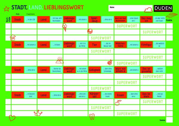 Produktbild: Stadt, Land, Superwort - Der verr&uuml;ckte W&ouml;rterspa&szlig; f&uuml;r die ganze Familie