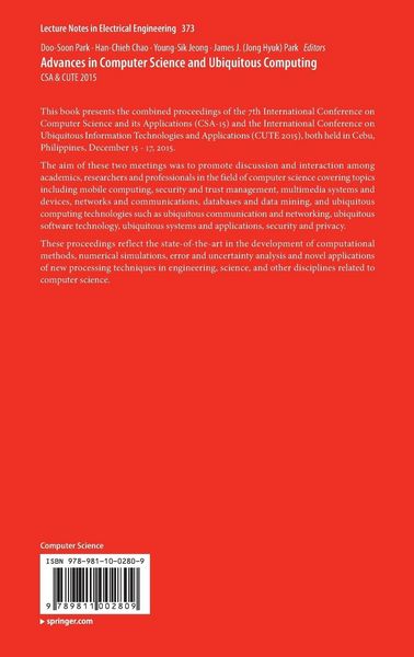 Produktbild: Advances in Computer Science and Ubiquitous Computing