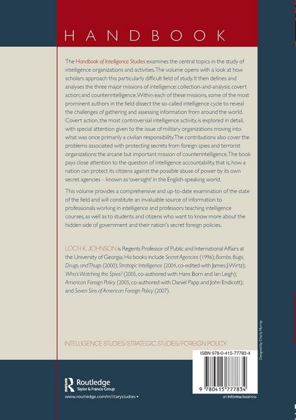 Produktbild: Handbook of Intelligence Studies