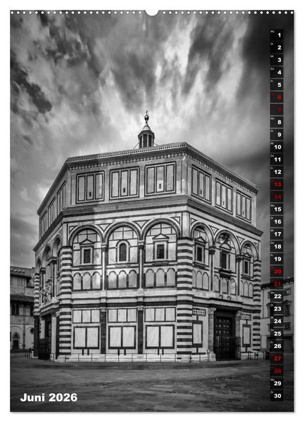 Produktbild: FLORENZ SCHWARZWEI&szlig; (Wandkalender 2026 DIN A2 hoch), CALVENDO Monatskalender