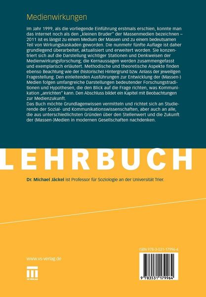 Produktbild: Medienwirkungen