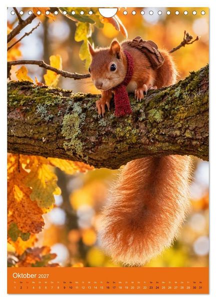 Produktbild: Goldener Herbst Eine tierische Fantasiewelt (Wandkalender 2027 DIN A4 hoch), CALVENDO Monatskalender