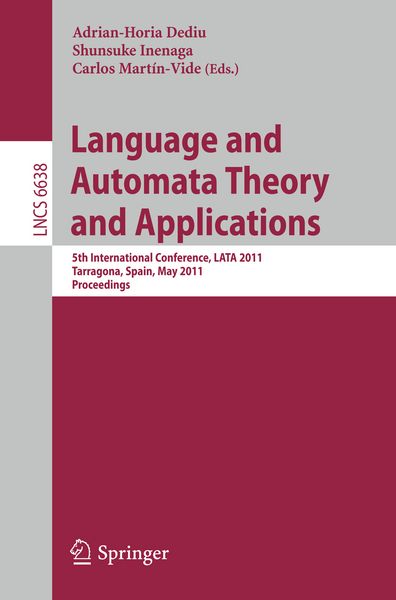 Produktbild: Language and Automata Theory and Applications