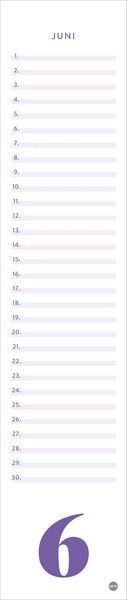 Produktbild: Geburtstagskalender neutral Langplaner mini