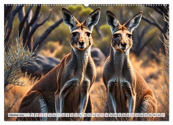 Produktbild: Die Welt der K&auml;ngurus (Wandkalender 2026 DIN A2 quer), CALVENDO Monatskalender