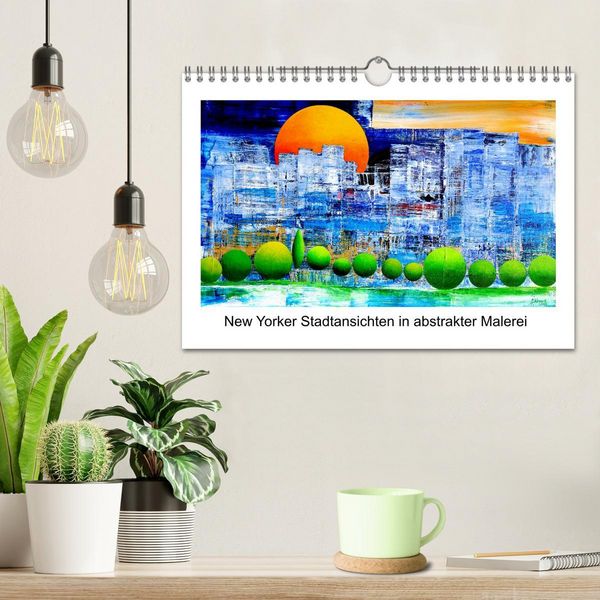 Produktbild: New Yorker Stadtansichten in abstrakter Malerei (Wandkalender 2026 DIN A4 quer), CALVENDO Monatskalender