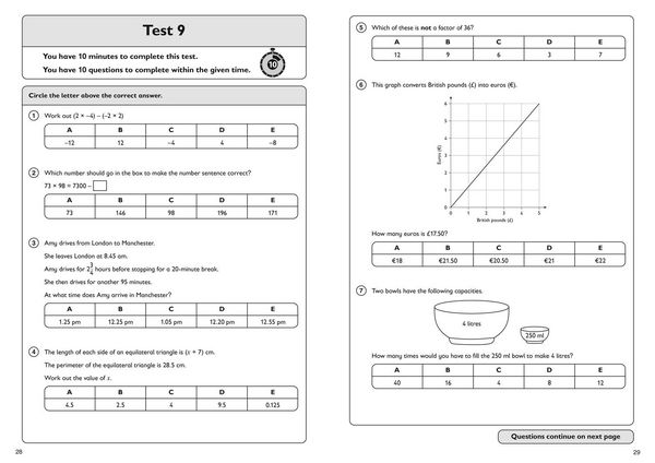 Produktbild: Collins 11+ Maths Quick Practice Tests Age 10-11 (Year 6) Book 2