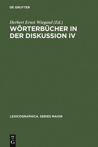 Produktbild: W&ouml;rterb&uuml;cher in der Diskussion IV